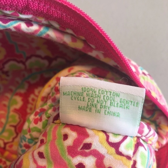 Vera Bradley 100% cotton Capri melon paisley bucket tote bag purse - Picture 7 of 8